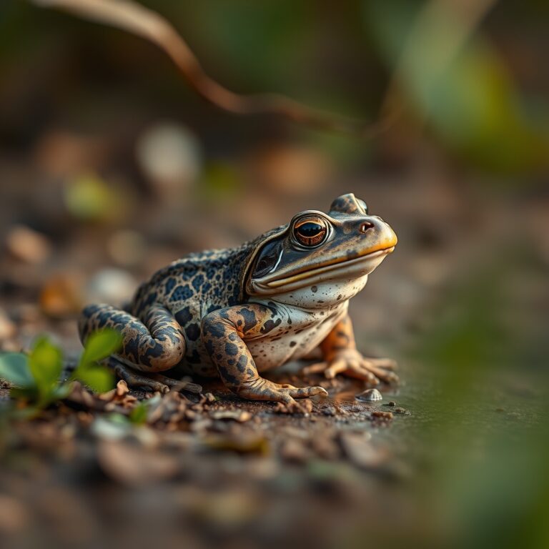American Bullfrog in a natural, species-appropriate environment
