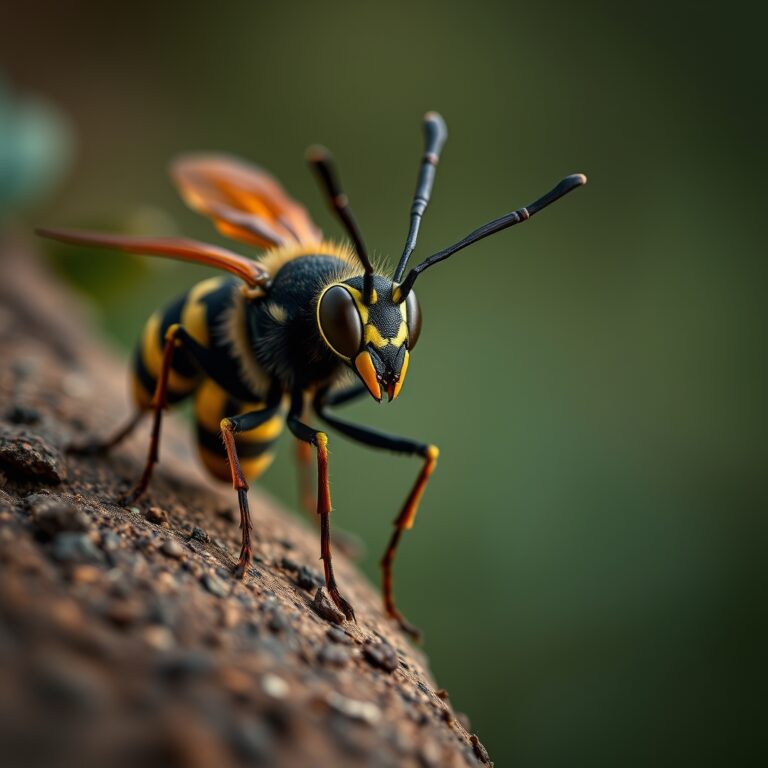 Asian giant hornet in a natural, species-appropriate environment