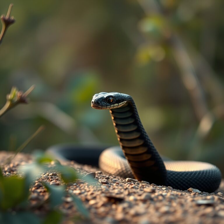 Black Mamba in a natural, species-appropriate environment