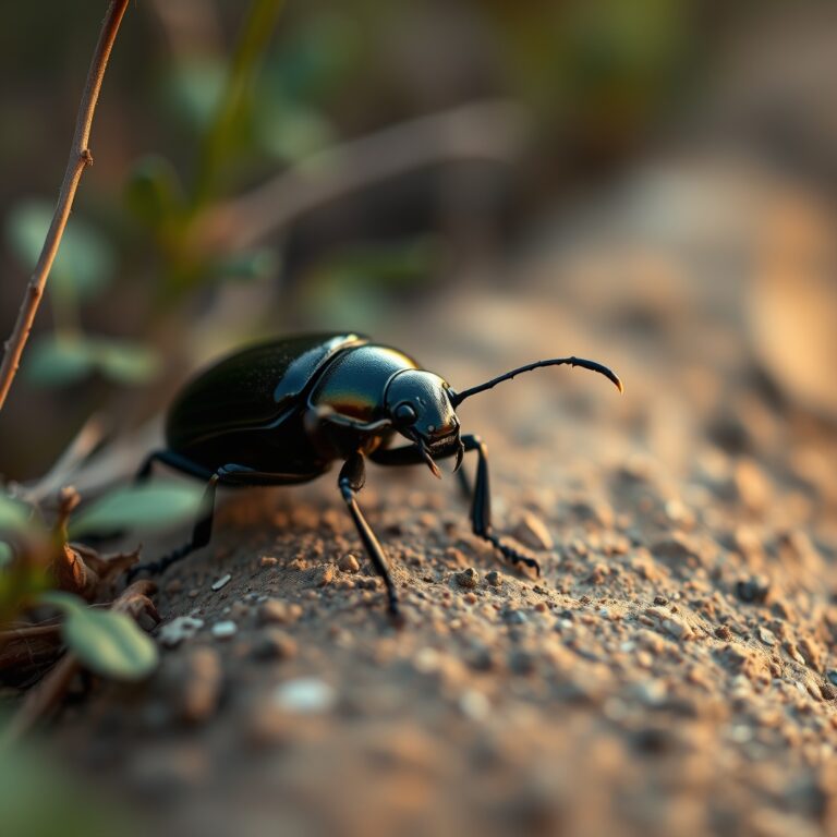 Bombardier Beetle in a natural, species-appropriate environment