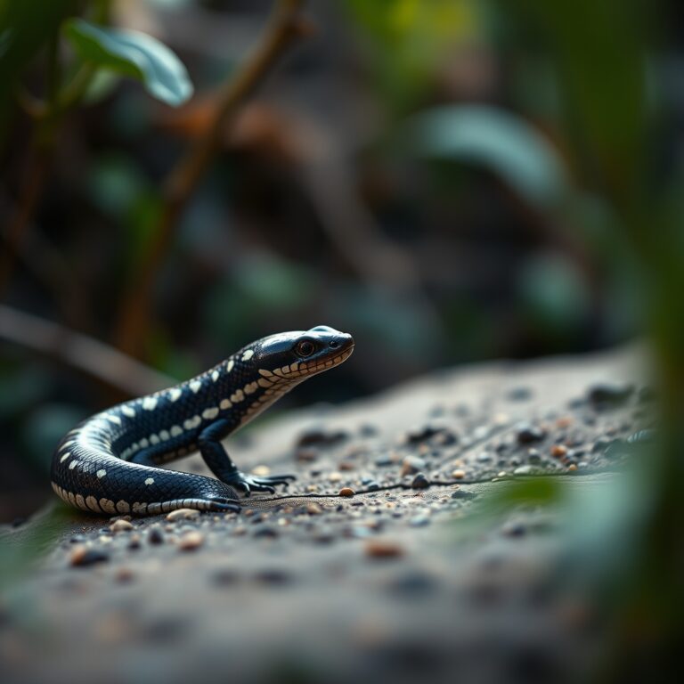 Caecilian in a natural, species-appropriate environment