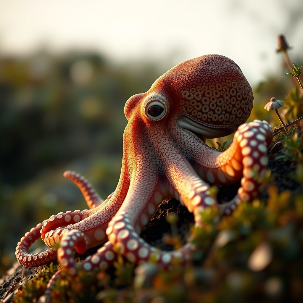 Giant Pacific Octopus in a natural, species-appropriate environment