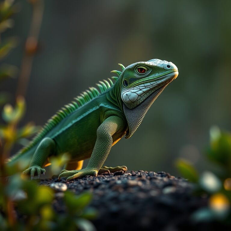 Green Iguana in a natural, species-appropriate environment