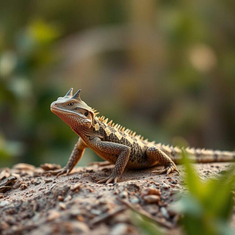 Horned Lizard in a natural, species-appropriate environment