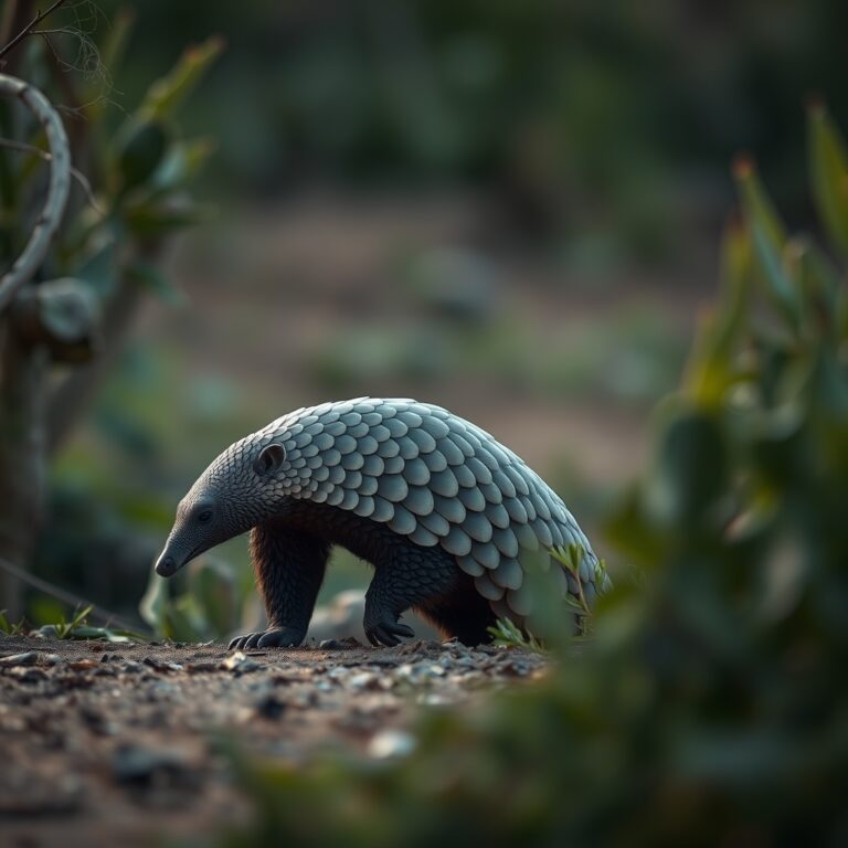 Pangolin in a natural, species-appropriate environment